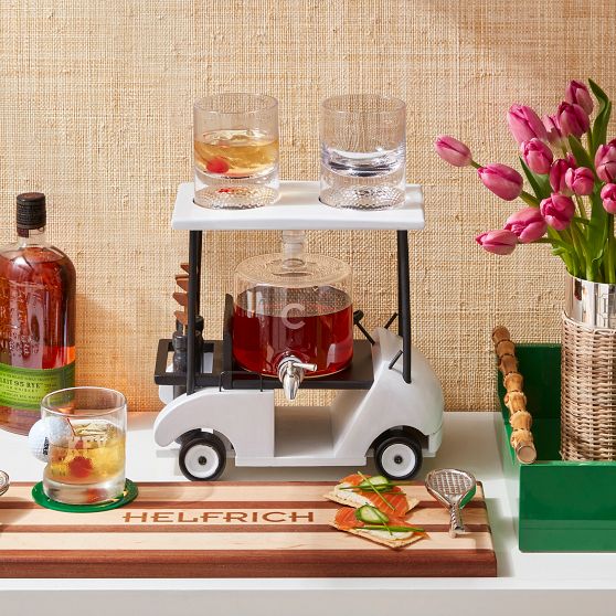 Golf Cart Decanter And Glasses Gift Set