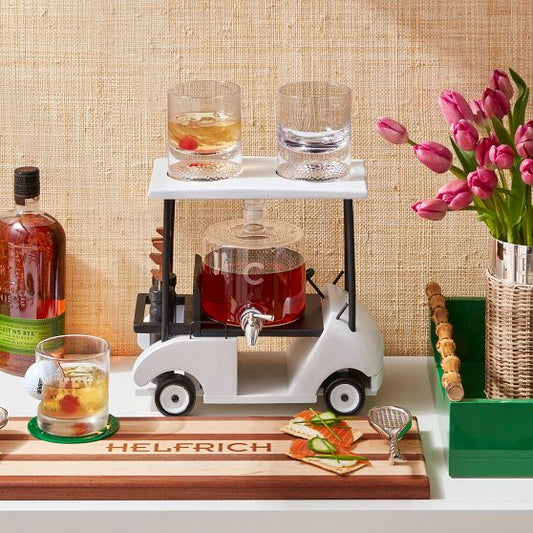 Golf Cart Decanter And Glasses Gift Set