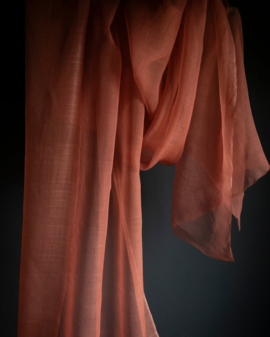 Copper Rose {Organza Organic Silk Fabric}