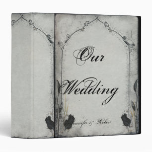 Gothic Black Rose Trellis Wedding Binder