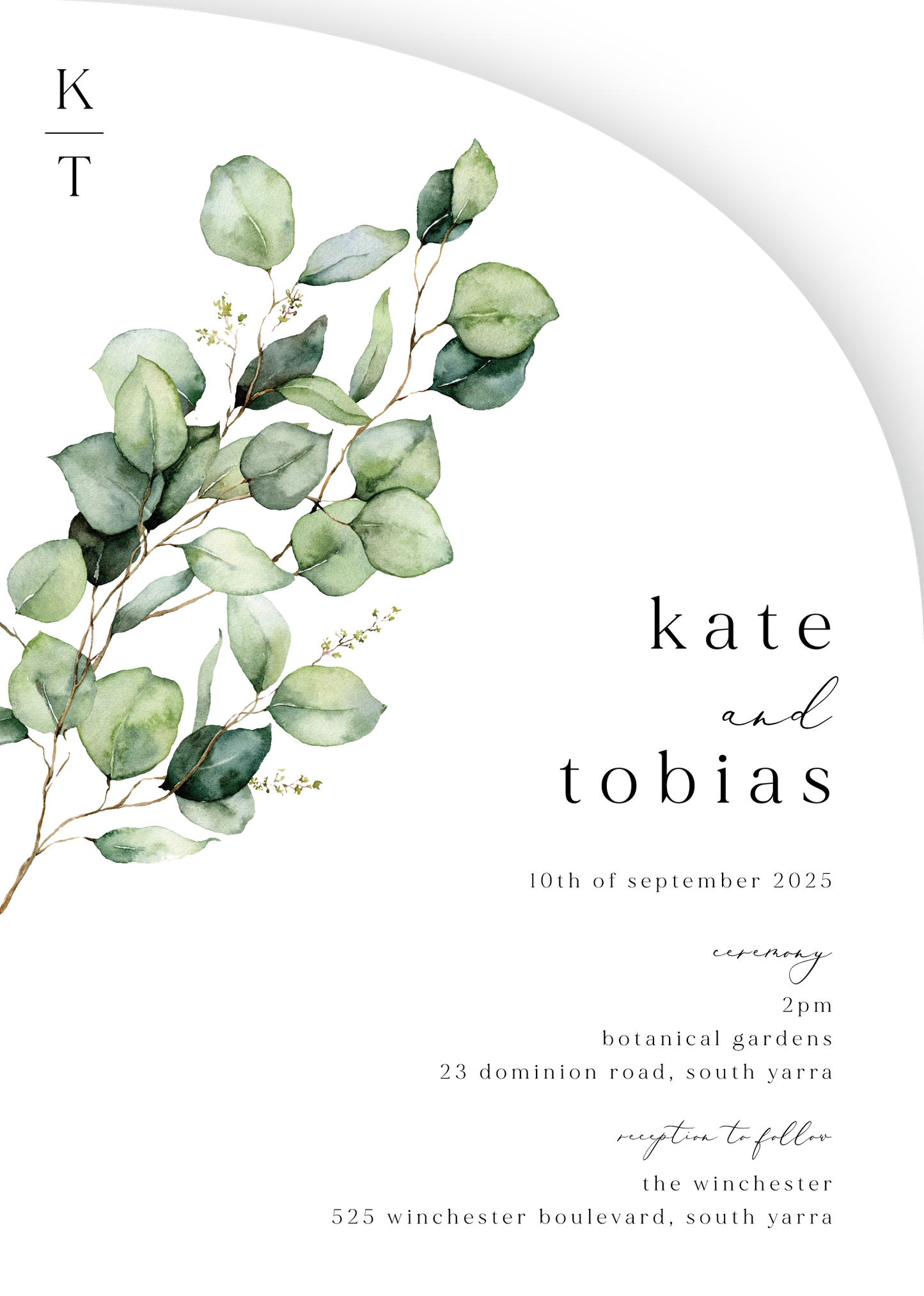 Green Foliage Wedding Invitations by Putri N.