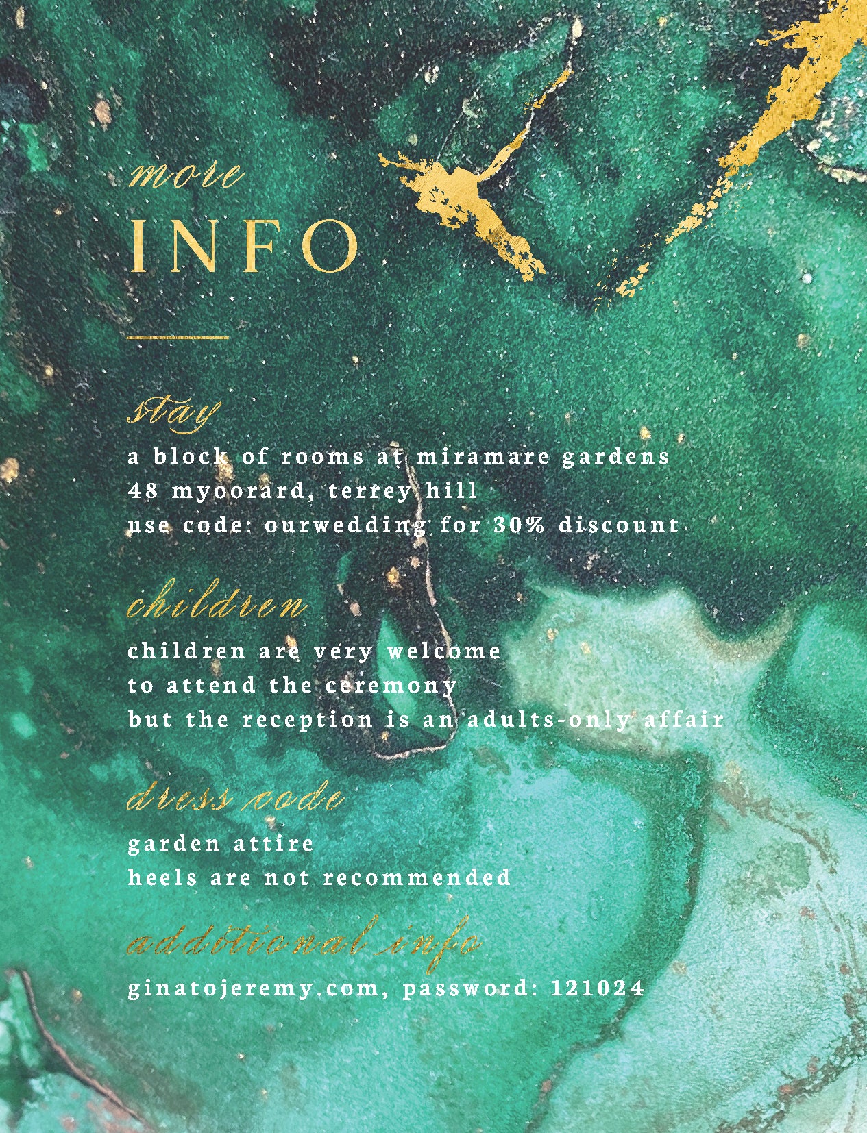 Green Gem Information Card by Inggrid H.