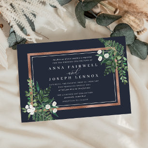 Greenhouse Watercolor Botanical Wedding Invitation