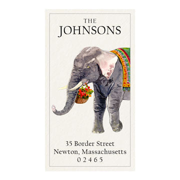 Greeting Basket Panoramic Return Address Labels