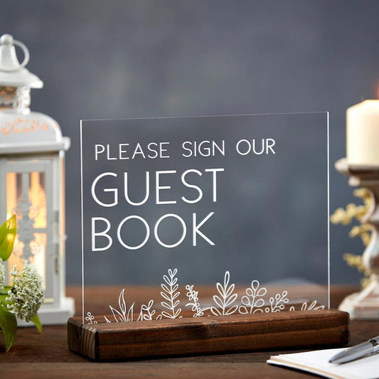 Guest Book Acrylic Sign