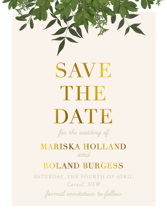 Mod Botanical Save The Date Cards by Kaydi B.