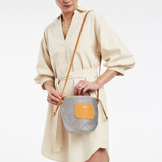 Handwoven Metallic Crossbody