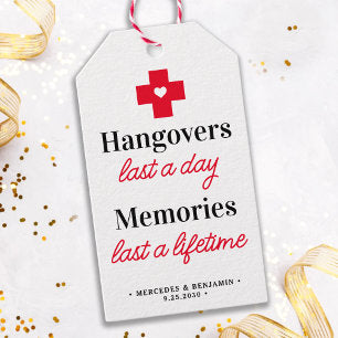 Hangover Recovery Kit Personalized Wedding Favor Gift Tags