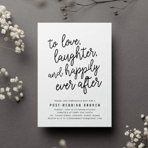 Happily Ever After Post Wedding Brunch Invitation