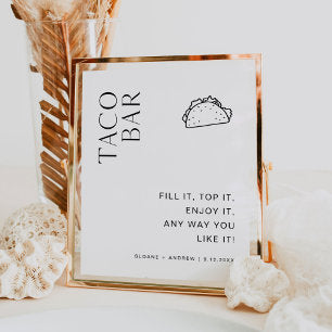 HARLOW Taco Bar Wedding Sign