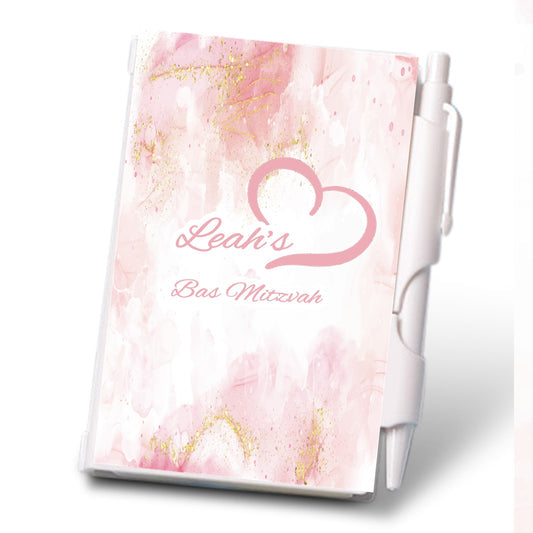 Heart Themed Personalized Notebook With Pen