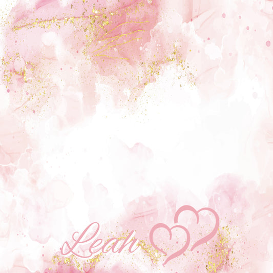 Heart Themed Personalized Placemat 12x12.