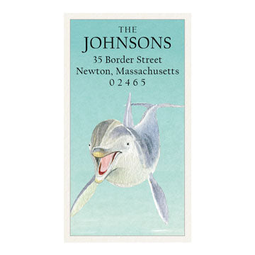 Hello Dolphin Panoramic Return Address Labels