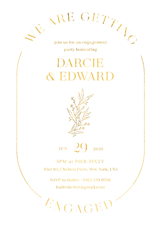 Herbarium Engagement Invitations by Yunita Y.