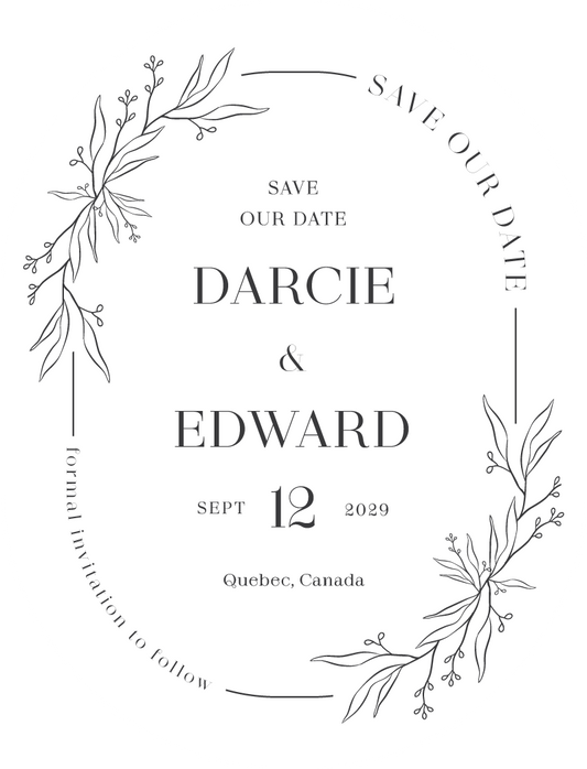 Herbarium Save The Date Cards by Yunita Y.