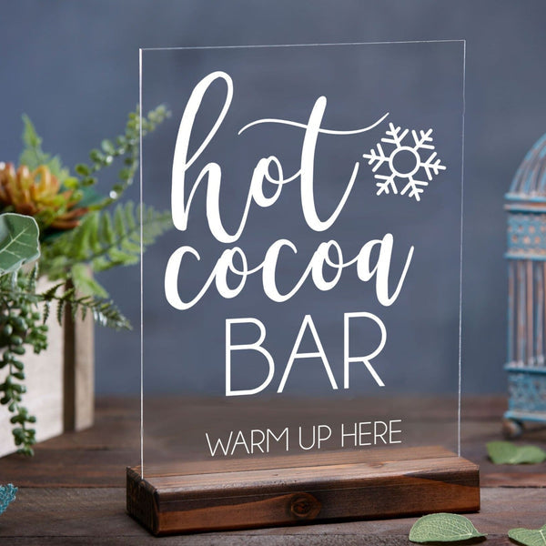 Hot Cocoa Bar Acrylic Sign