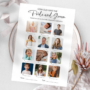 How Old Were They Bride And Groom Bridal Shower Invitation