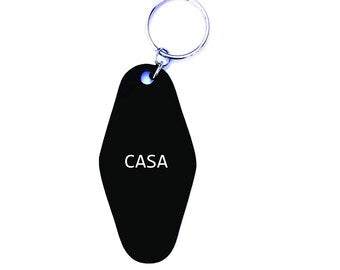 CASA keychain, Vintage Hotel KeyChain, home key fob,Gift Ideas,Personalized Gift,name Tags,Custom Gifts,Vintage theme,Keys and Accessory