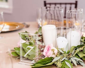 Table numbers, Rose gold wedding table numbers, acrylic table numbers, wedding signs, acrylic wedding signs, wedding signs, acrylic, 5x7
