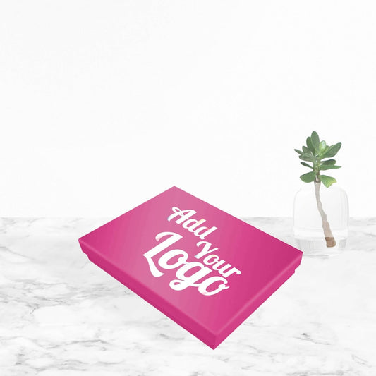 100 Pieces Printed Hot Pink Cotton Filled Jewelry Display Packaging Gift Boxes-Bulk Boxes 5-3/8" x 3-7/8" x 1"h.