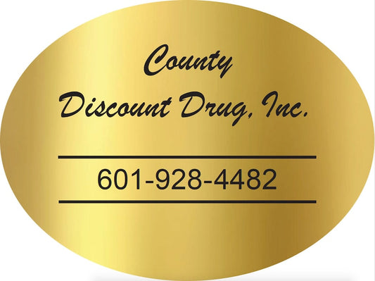 500 Custom Printed Gold or Silver Labels, Oval 2" x 1.5" Roll Stickers, one ink color, high quality