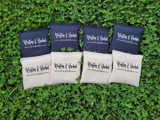 Wedding Cornhole Bags Custom Embroidered Regulation Corn hole Bags