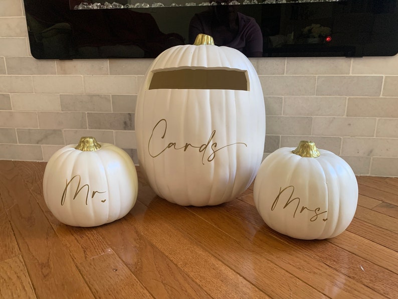 Fall Card Box, Wedding Décor, Pumpkin Wedding Card Box
