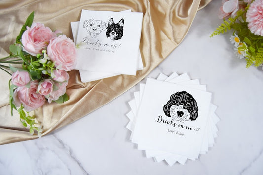 Custom Dog Napkins | Dog Napkins Wedding | Orcutt Art New Store Established Dog Napkins Seller