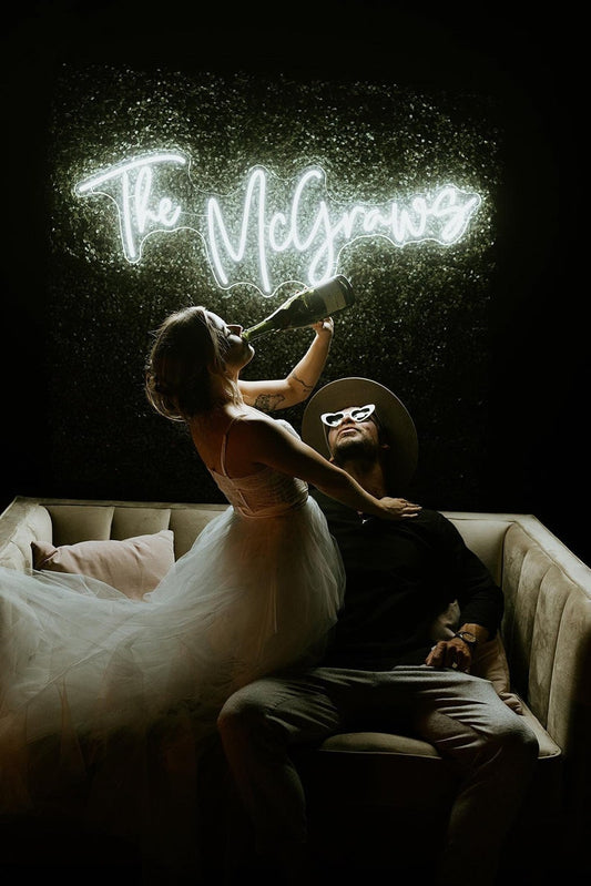 Custom Wedding Neon Sign: Personalized LED Decor