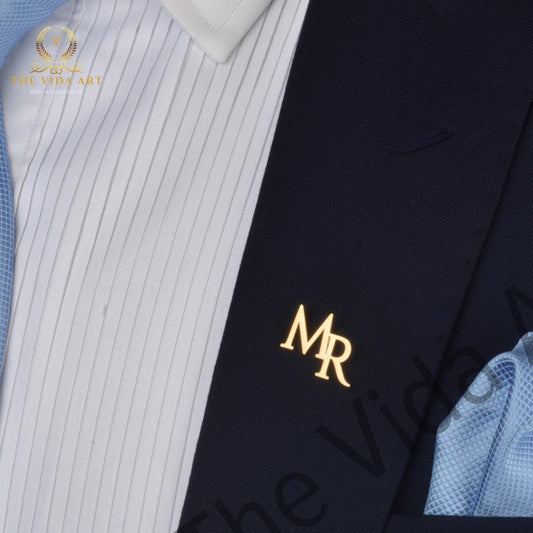 Personalized Initials Lapel Pin, Groomsmen Proposal Custom Brooches, Wedding Gifts, Anniversary Gifts, Christmas Gifts, Gift For Him.