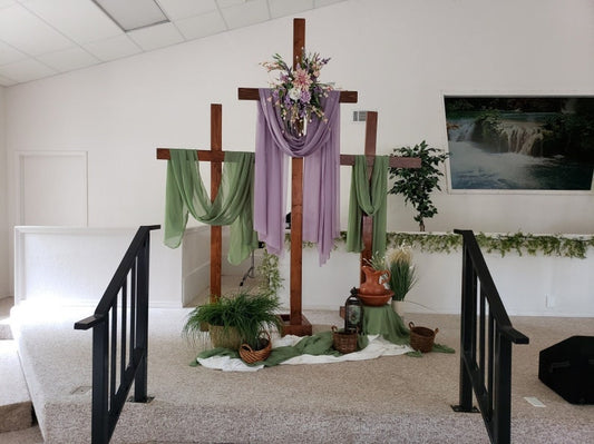 Large Rustic Wooden Cross, Ideal for Wedding Ceremony Backdrop, Christian Wedding Decor, Church Decoration, Handcrafted in the USA