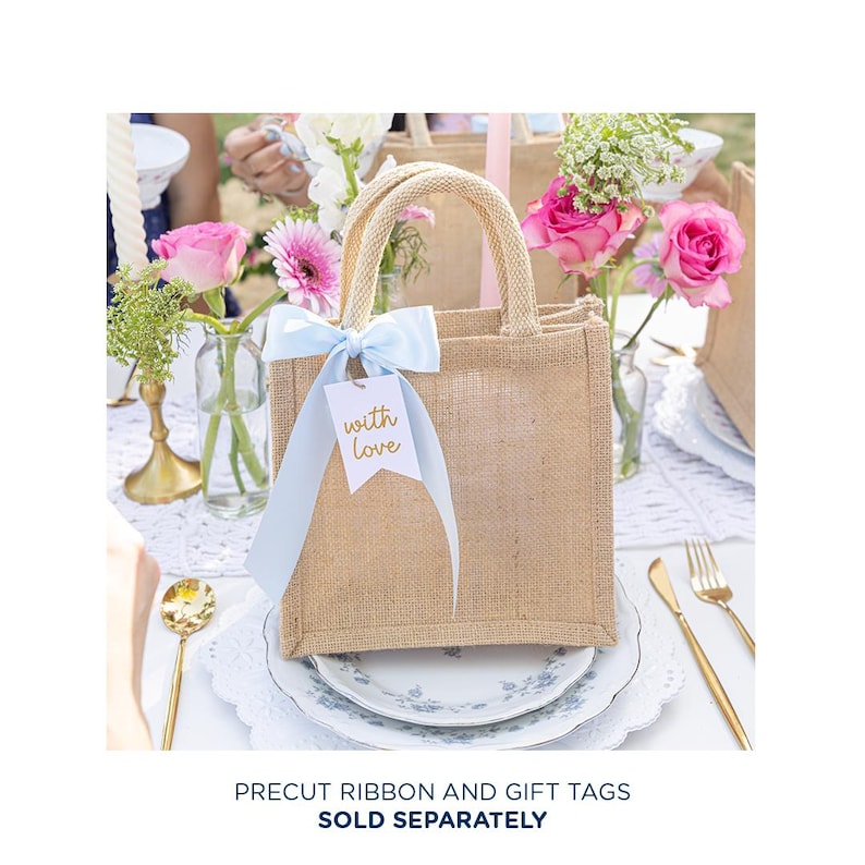 50 Medium Jute Burlap Bags, Wedding Favor Bags, Wedding Welcome Bags, Bachelorette Favors, Bridesmaid Bags, Burlap Beach Tote, Jute Bag Bulk