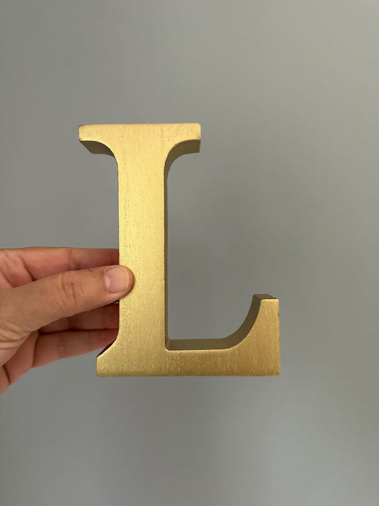 Gold letters/ Wood Letter ABC/ 5-6" Letters/ 5 inch letter/You pick Letter/Wedding Decor/Rustic/ Initials/SHELF Letter/Industrial