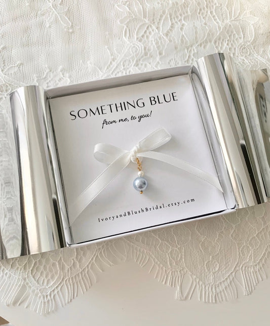 Blue Charm for Wedding, Something Blue Charm Gift for Bride, Blue Bridal Charm, Blue Bouquet Charm, Bridal Shower Gift, Bachelorette Party