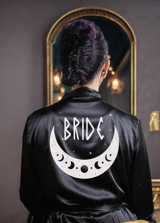 Brides Coven Robe, Maid of Honor robe, Witch Bridal Party Robe, Gothic Wedding Décor, bridesmaids robes, Plus Size Robes