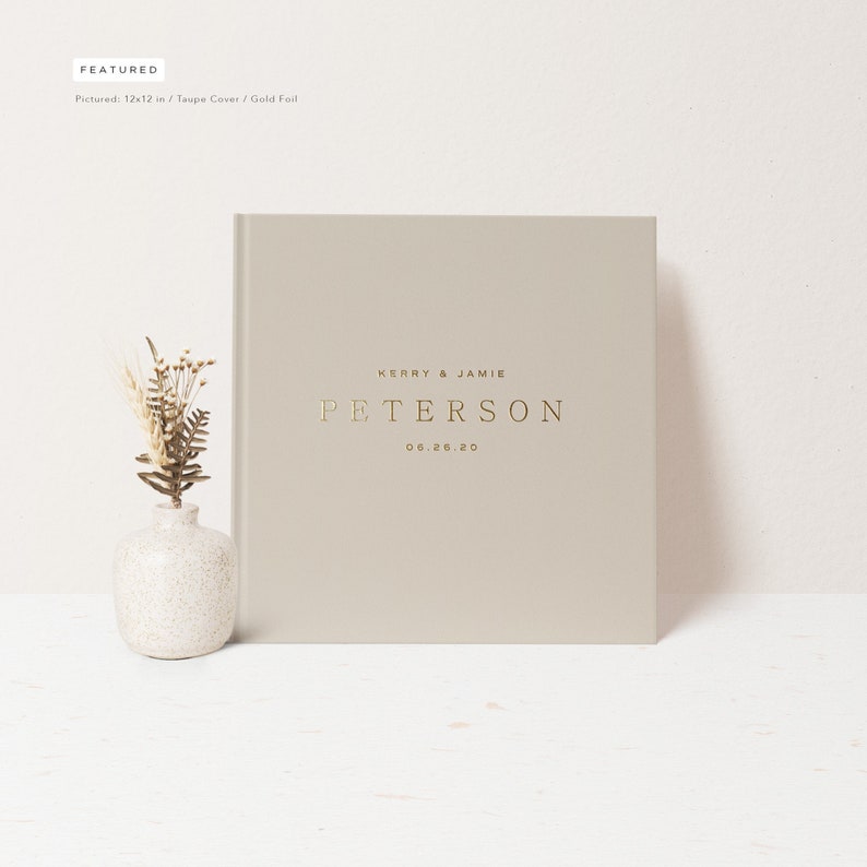 Wedding Guest Book | Neutral Guestbook | Album for Wedding | Wedding Sign In Book | Guestbook Foil | Lined Pages | Design: Chic Simplicity