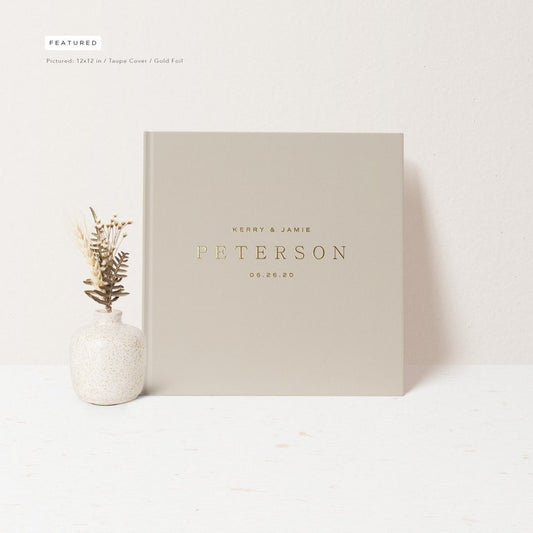 Wedding Guest Book | Neutral Guestbook | Album for Wedding | Wedding Sign In Book | Guestbook Foil | Lined Pages | Design: Chic Simplicity