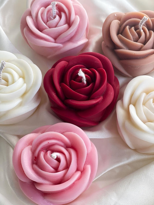 Bulk Rose Soy Candles: Handmade Wedding & Party Favors
