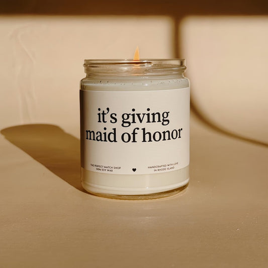 It's giving maid of honor candle Maid of honor Gift Maid of honor Box Maid of honor proposal Gifts for MOH Bridal Party Gifts MOH candle