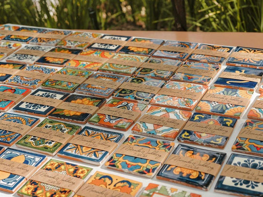 Personalized Mexican Tile Coaster Wedding Favor