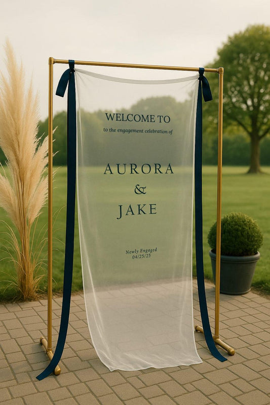 Fabric Wedding Welcome Sign, Personalised Wedding Welcome Sign, Fabric Sign, Custom Tulle Wedding Signs, Boho Wedding, Wedding Welcome Signs