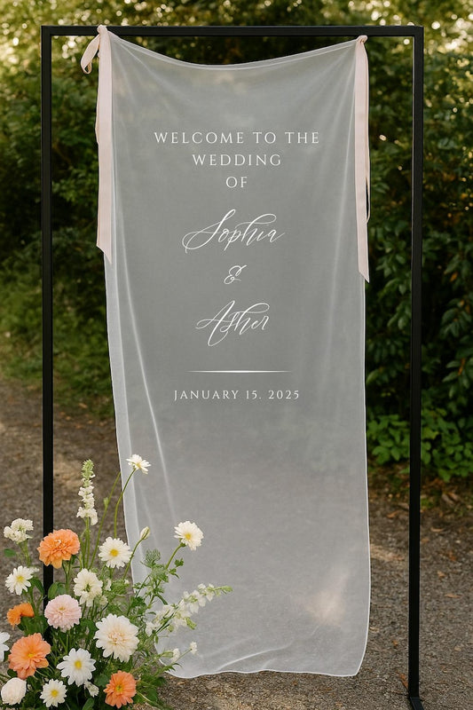 Fabric Wedding Welcome Sign, Personalised Wedding Welcome Sign, Custom Wedding Signs, Boho Wedding, Wedding Welcome Signs, Baby Shower Sign