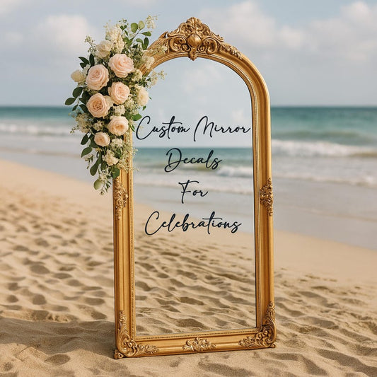 Custom Vinyl Decal: Personalized Text for Wedding, Birthday, Event Sign