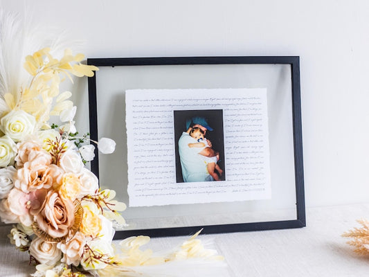 Father of the Bride Gift- Framed picture of Bride and Dad, Personalized Frame for Dad, Father-Daughter Dance, Song Lyrics, Mother-Son Dance