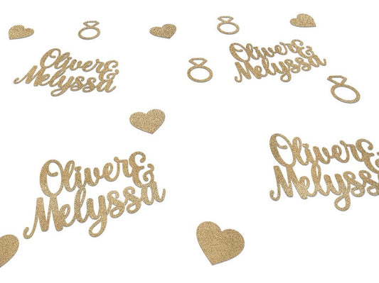 Personalized Wedding Confetti, Name Table Scatter, Engagement Party Decorations, Bridal Shower Decor, Custom Bride Groom Confetti, Rehearsal