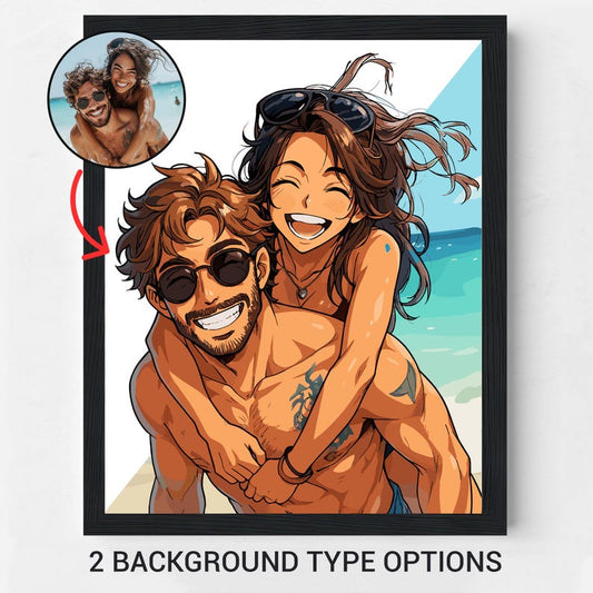 Custom Anime Portrait from Photo| Personalized Anime Drawing Painting | Portrait Gift Anime Illustration for Anniversary Wedding Birthday
