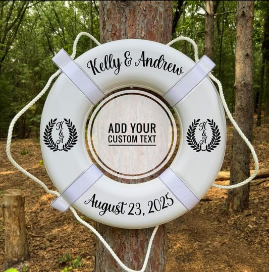 Decorative Life Ring - Custom Life Ring - Custom House Gift - Pool - Sailing Gift - Large Life Ring - Custom Wedding Gift - Custom Office