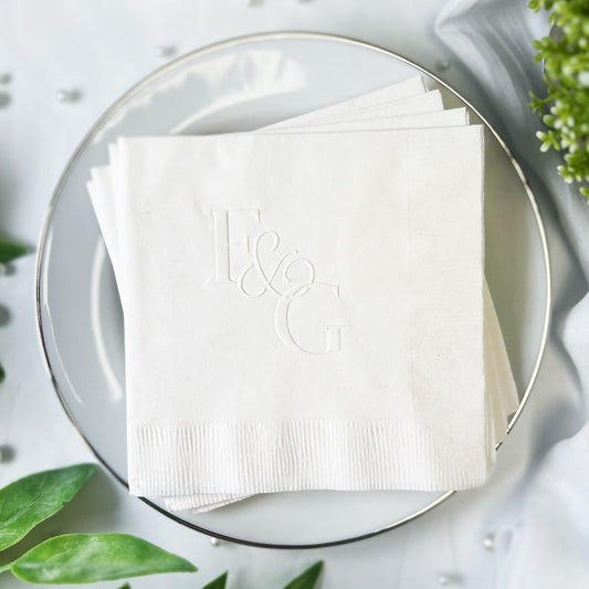 Embossed Custom Wedding Napkins, Engagement Party, Custom Napkins, Custom Wedding Napkins, Embossed Napkins, Wedding Decor, Custom Wedding