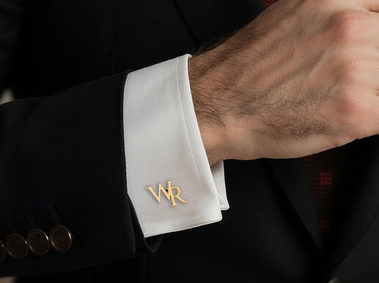 Personalized Groomsmen Cufflinks, Groomsmen Gifts, Custom Initial Cufflinks for Groomsmen, Wedding Gift, Best Man Gifts, Groomsmen Proposal