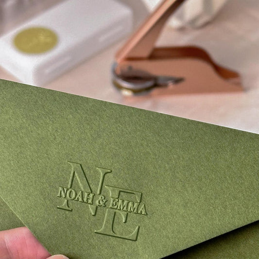 Personalized Wedding Embosser - Custom Monogram Embossing Stamp, Invitation Embosser, Bridal Shower Gift, DIY Gift For Newlywed Couple